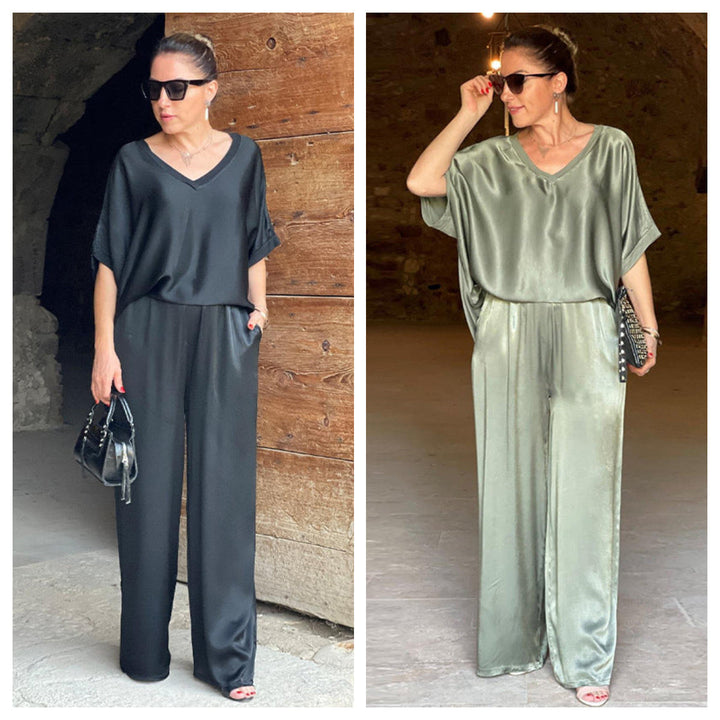 Pauline - Shimmering Satin Set