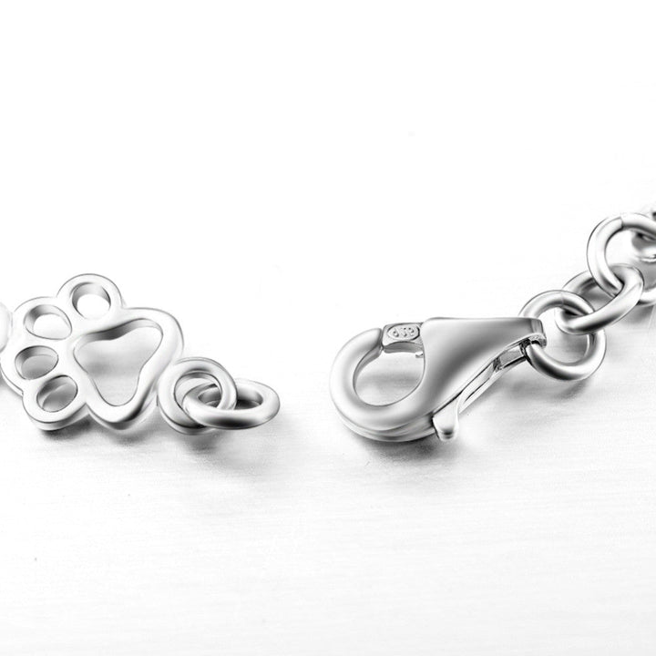Bracelet en Édition Limitée avec Charms Patte de Chien et Os en Argent Pur