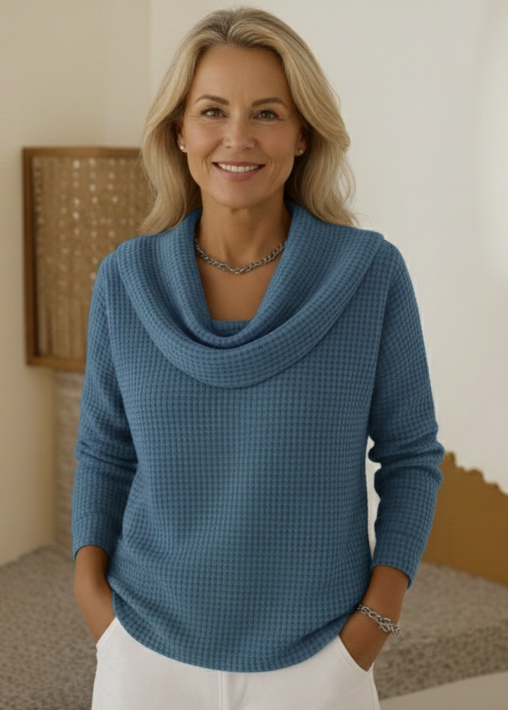 Amber™ | Pull chaud avec élégant décolleté en cascade