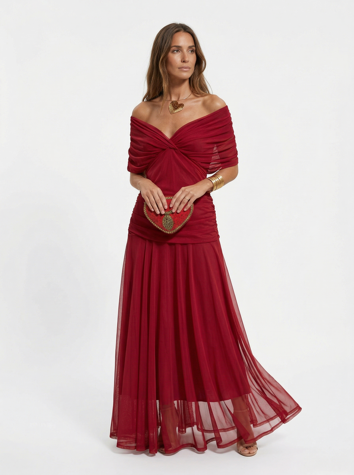 Nora│Robe longue avec décolleté en V