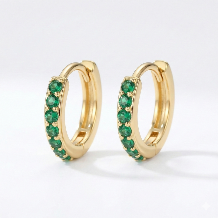 Boucles d'oreilles pendantes en or inspirées par la côte