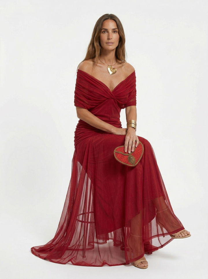 Nora│Robe longue avec décolleté en V