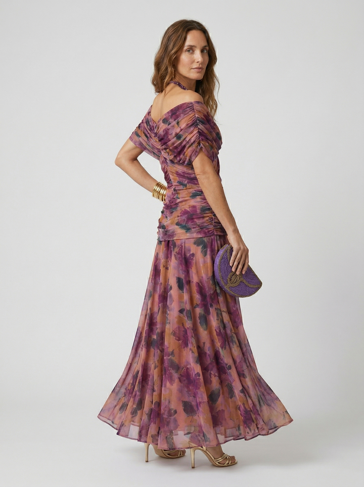 Nora│Robe longue avec décolleté en V