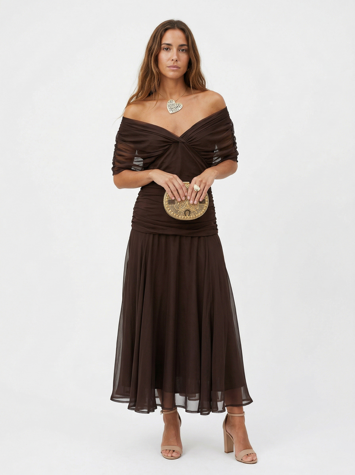 Nora│Robe longue avec décolleté en V