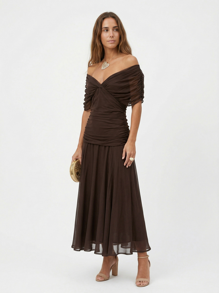 Nora│Robe longue avec décolleté en V
