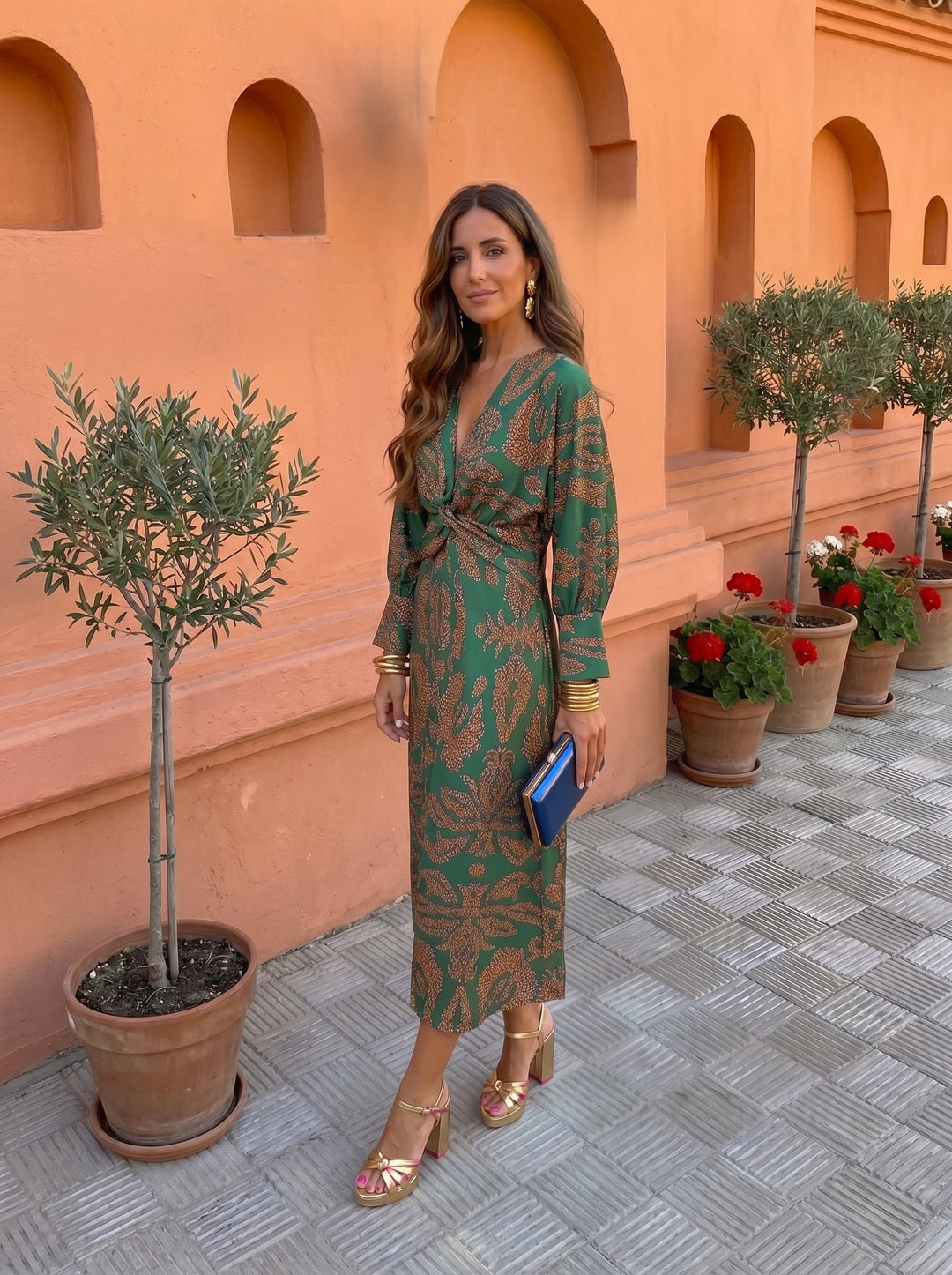 Silvia™│Robe Midi avec Imprimé