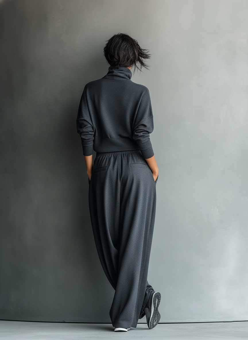 Ensemble Tricot Pantalon Large