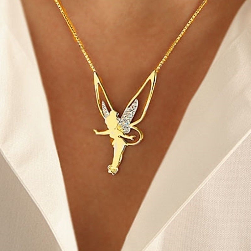 Collier en or avec pendentif de fée