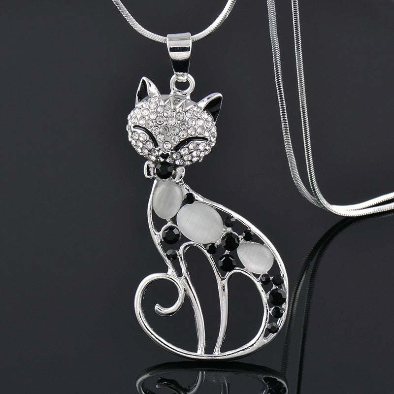 Pendentif Chats d'Amour en Argent Sterling