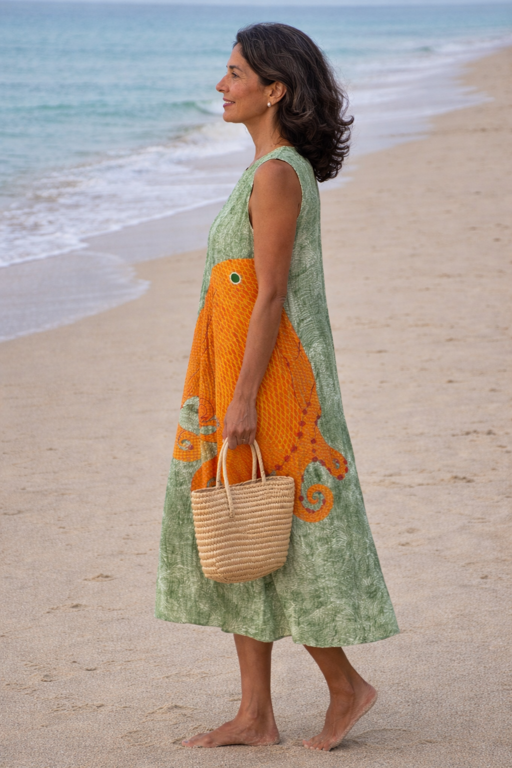 Teresa | Robe midi de style océanique