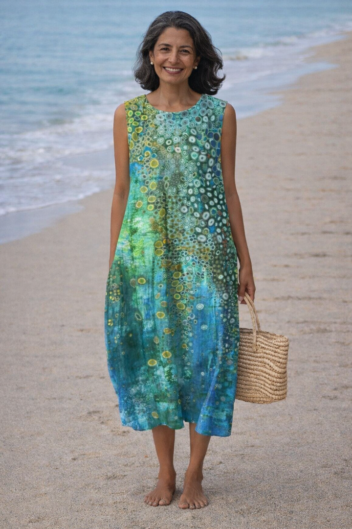 Zara | Robe midi à imprimé récif