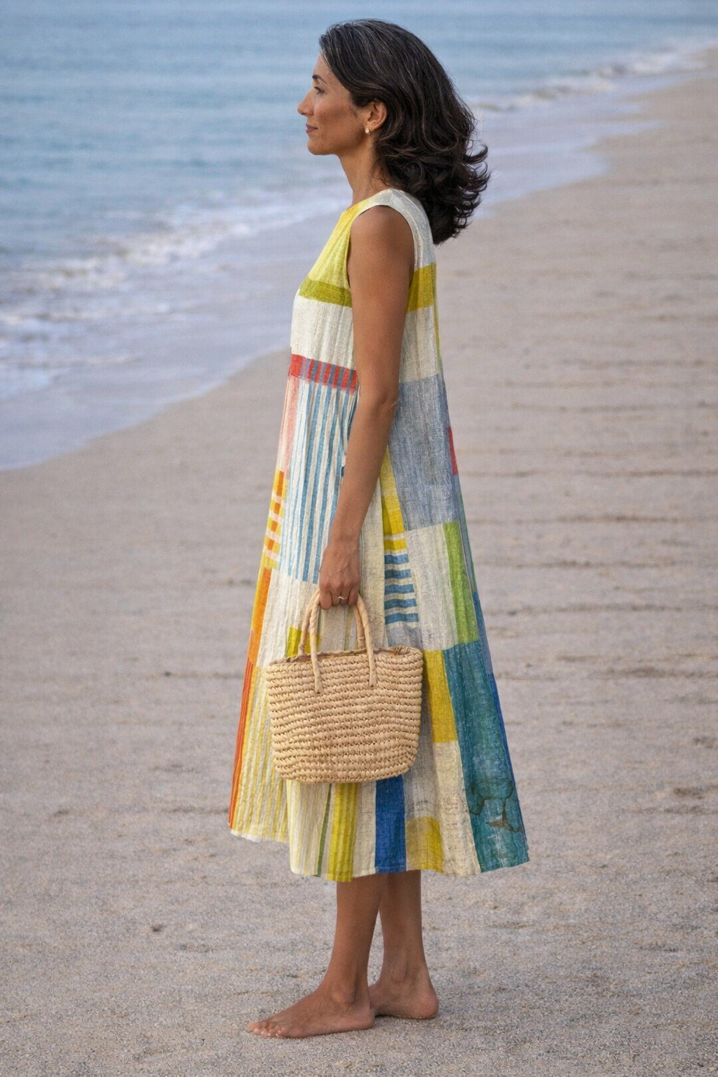 Eva | Robe Midi Géométrique