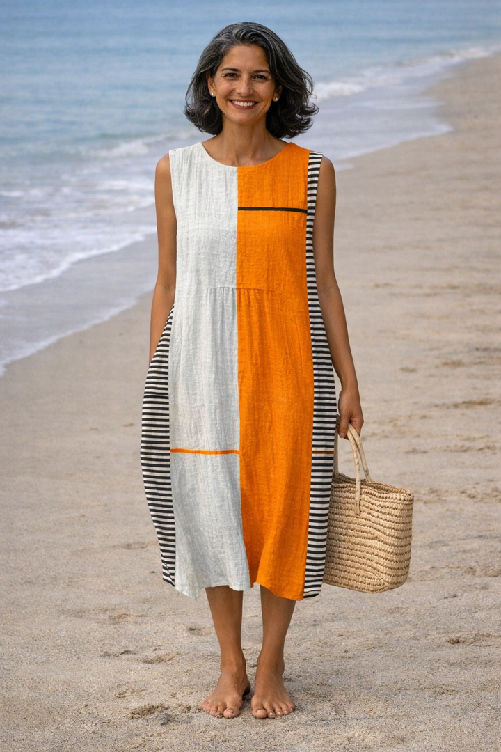 Maya | Robe Midi Rayée