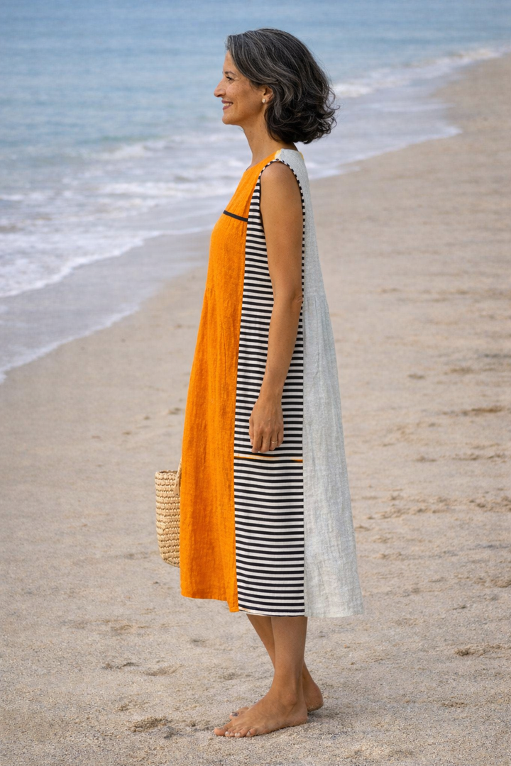 Maya | Robe Midi Rayée
