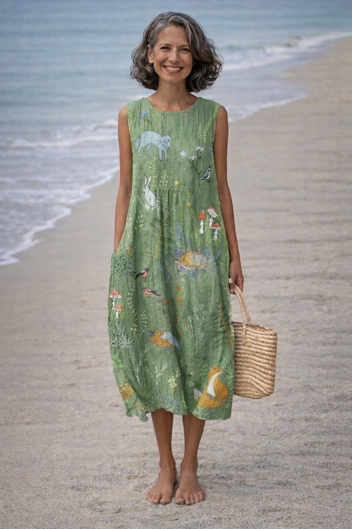 Esperanza | Robe midi style woodland