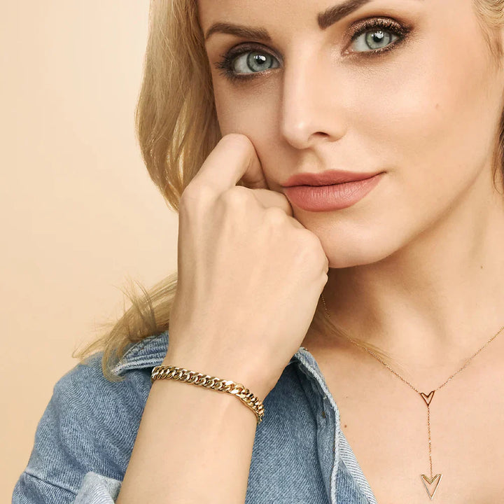Bracelet cubain antique en or