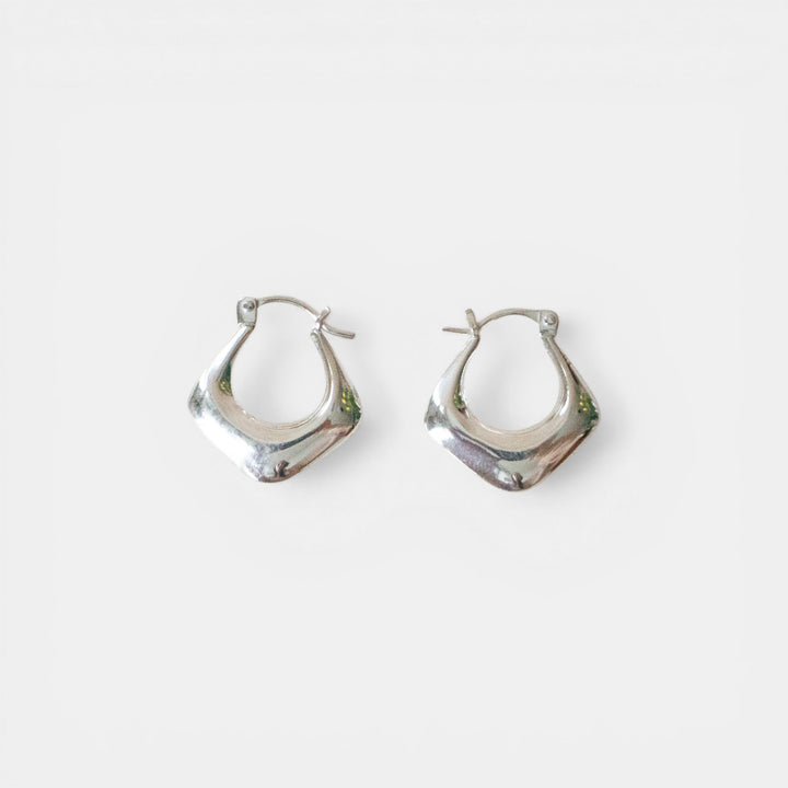 Boucles d'oreilles carrées chunky en argent sterling 925