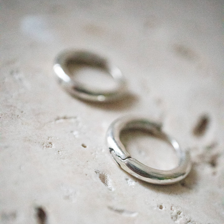 Créoles Huggie – Petites Boucles d'Oreilles en Argent Sterling 925, faites à la main