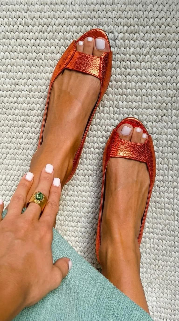 Sandales confort en or Adelina