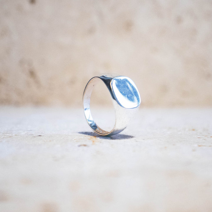 Bague de sceau en argent sterling 925 fait main