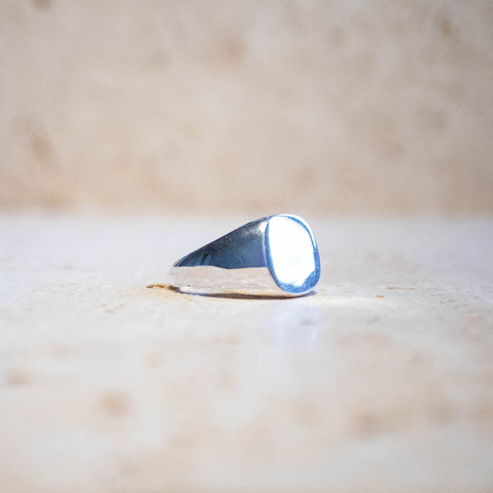Bague de sceau en argent sterling 925 fait main