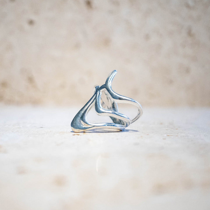 Bague asymétrique en argent sterling 925 – fait main & massif