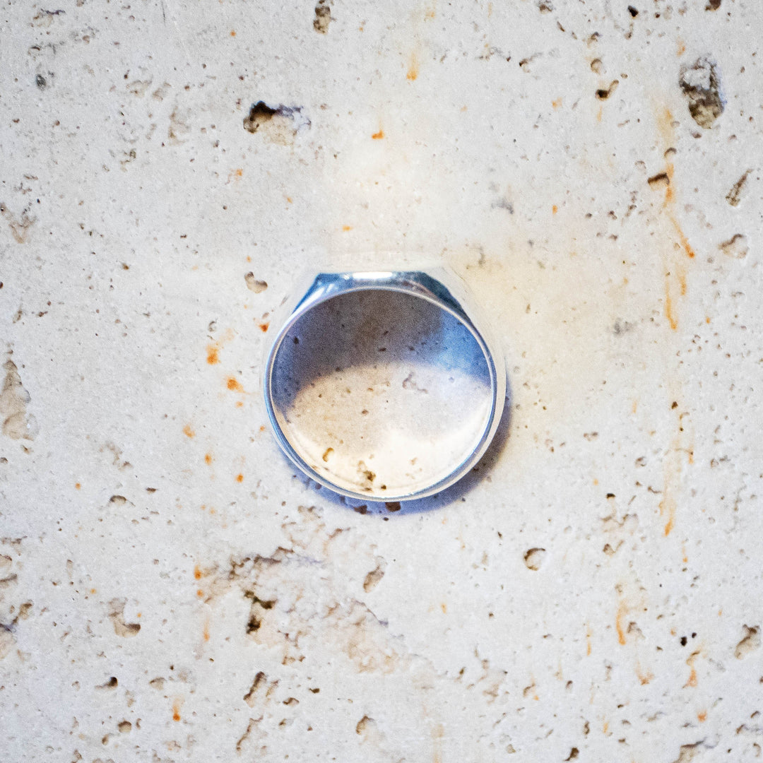 Bague de sceau en argent sterling 925 fait main