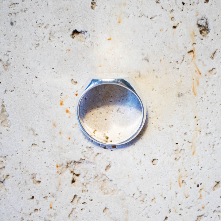Bague de sceau en argent sterling 925 fait main