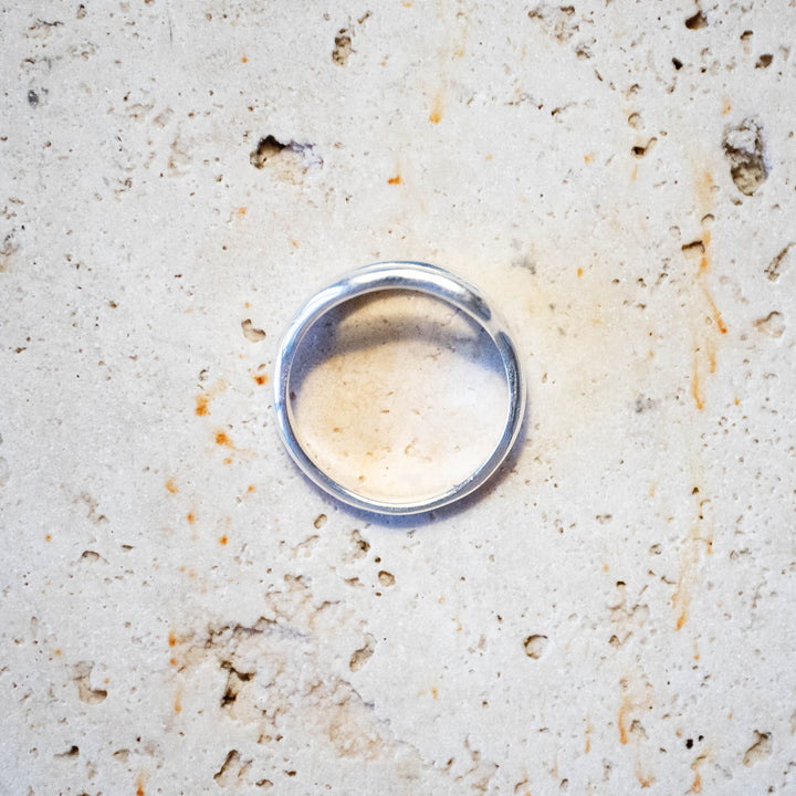 Bague organique en argent sterling 925 – fait main