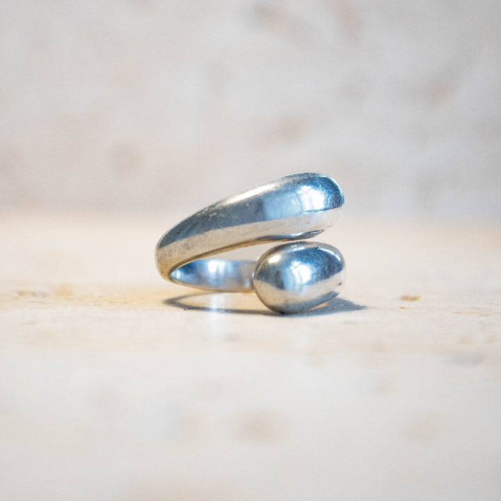 Bague Chunky ouverte en argent sterling massif 925 – ajustable en taille, fait à la main