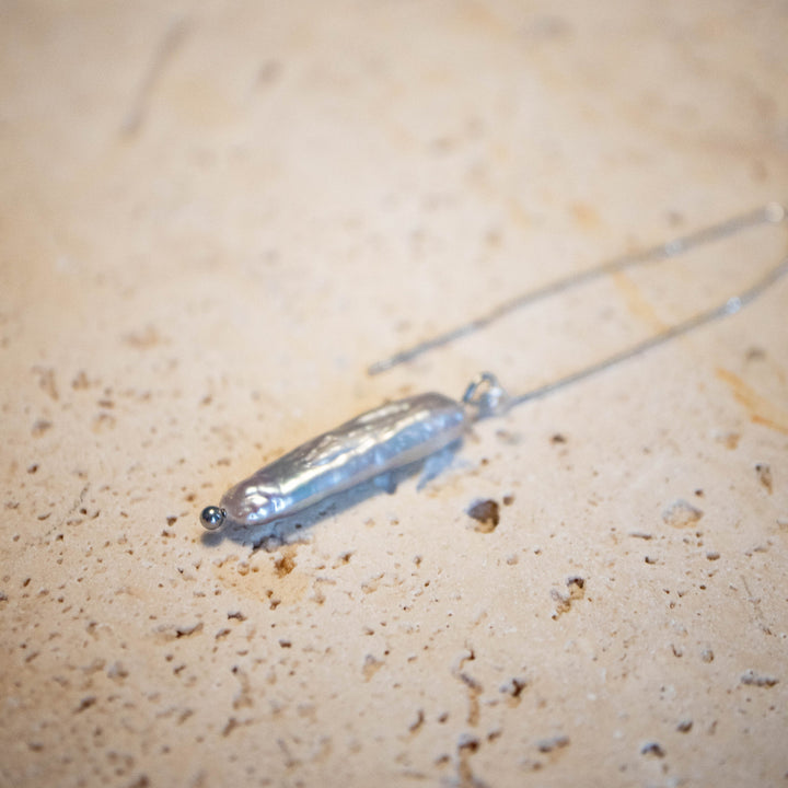 Boucles d'oreilles Threader avec Perle d'Eau Douce – Argent 925
