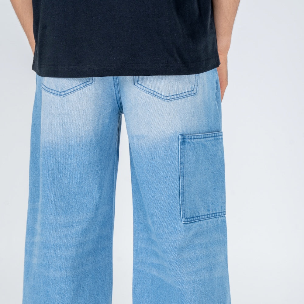 Kami - Pantalon en denim baggy japonais