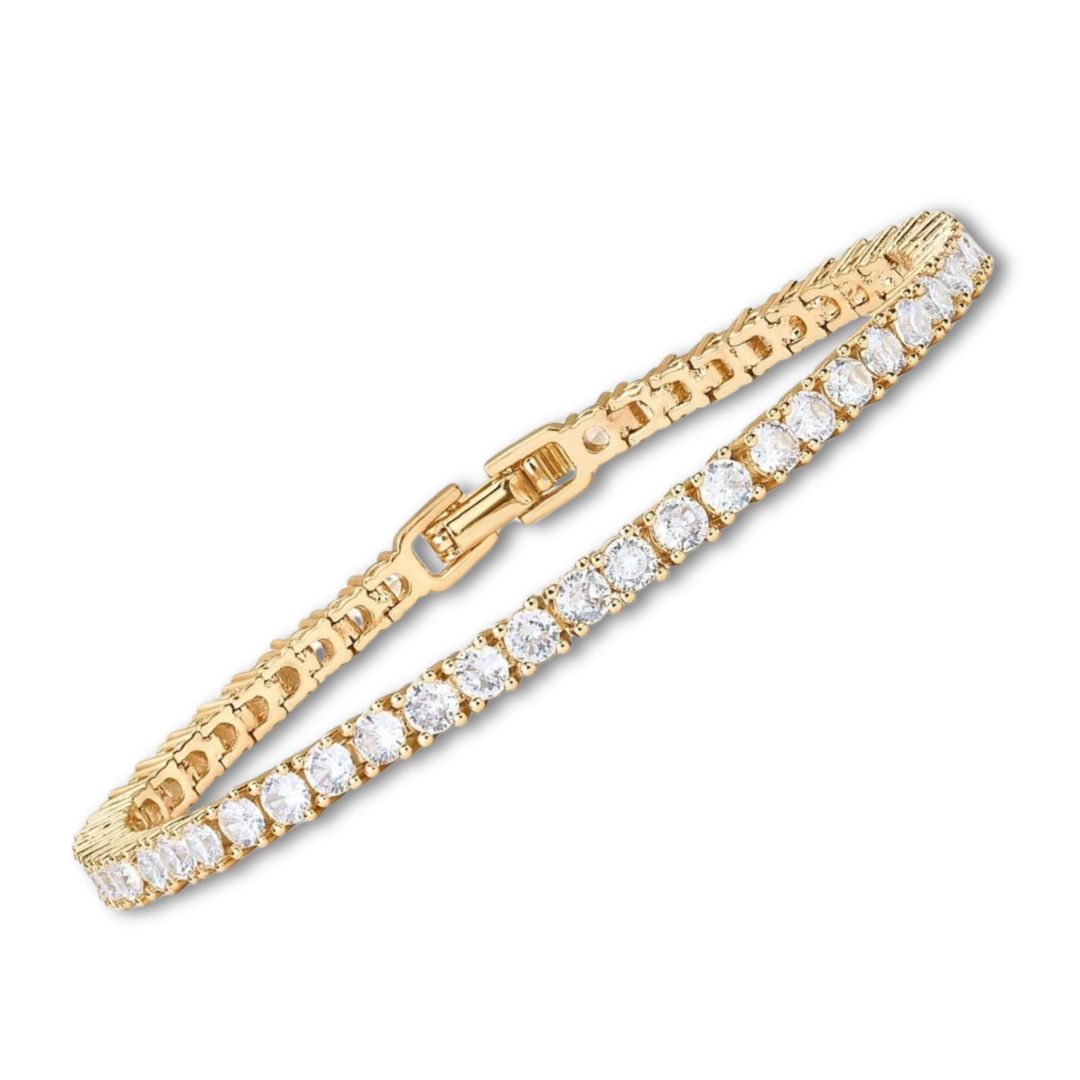 Bracelet de tennis en or avec moissanite
