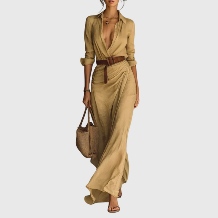 Thames – Élégant robe maxi enveloppante