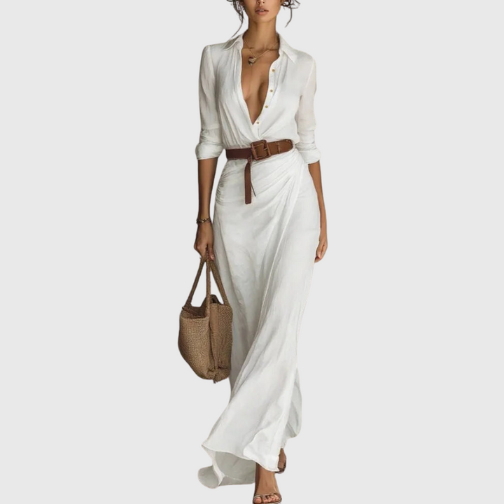Thames – Élégant robe maxi enveloppante