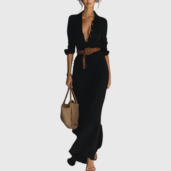 Thames – Élégant robe maxi enveloppante