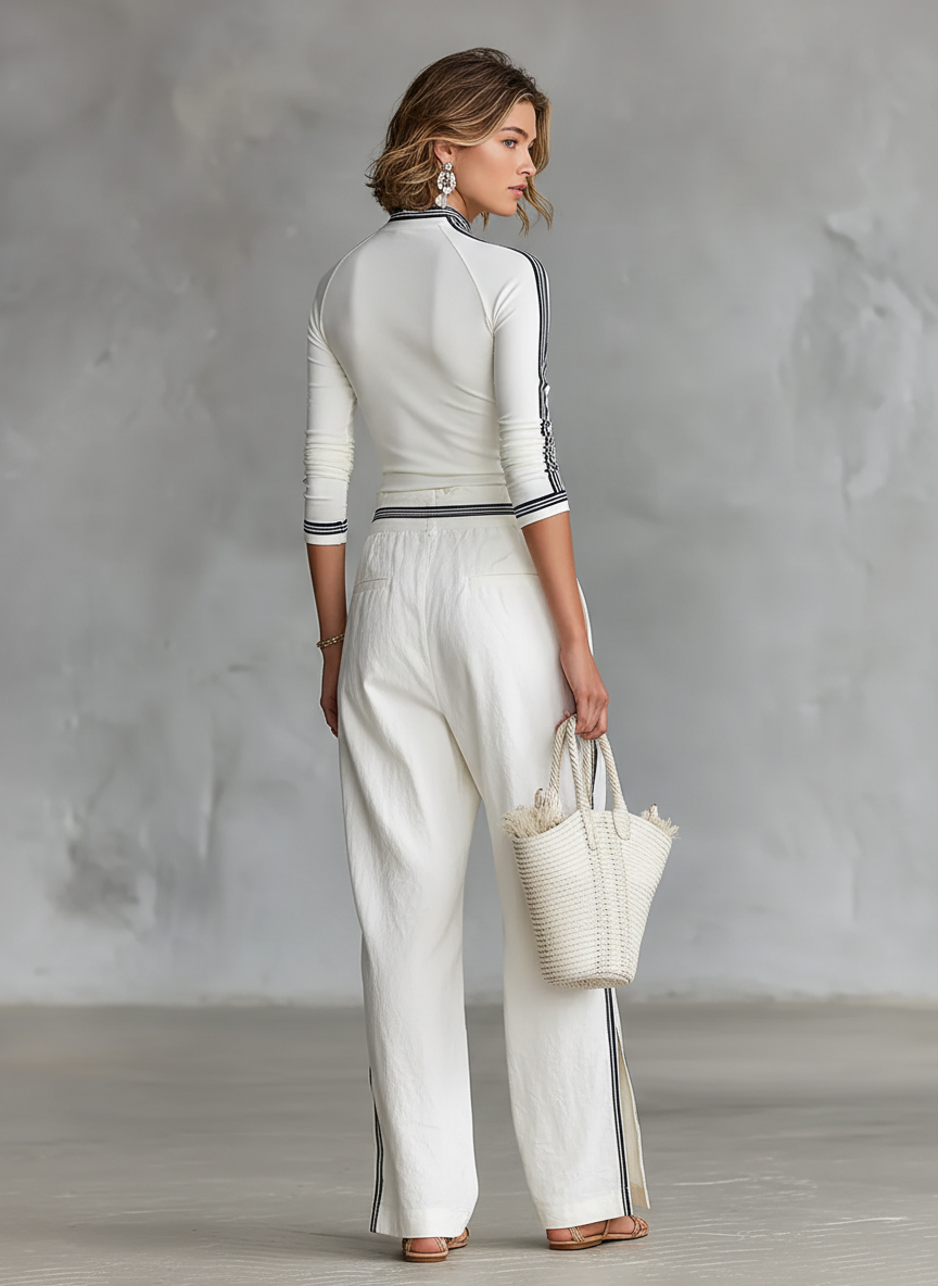Ensemble de Sport Pantalon Large avec Corde