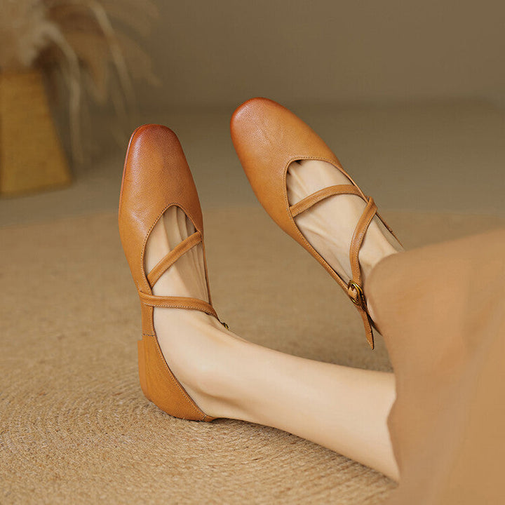 Anitta Leather Ballerina Flats