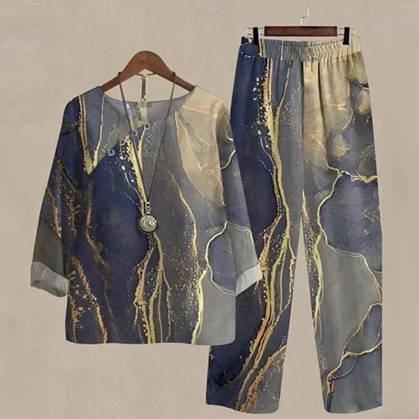 Lilou - Ensemble élégant de chemise et pantalon confortable