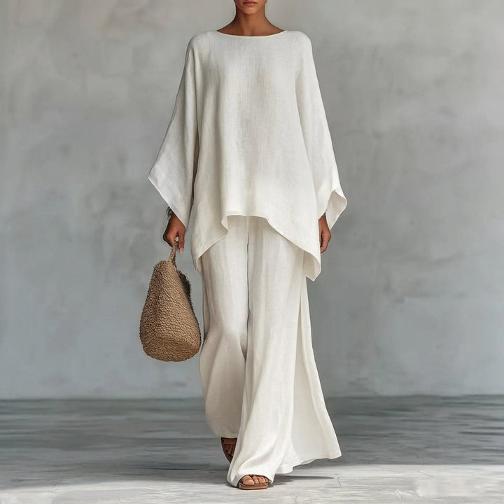 Christine | Ensemble deux pièces avec haut à manches longues et pantalon ample