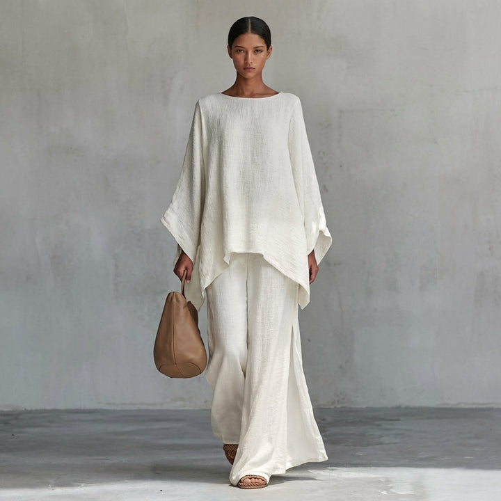 Christine | Ensemble deux pièces avec haut à manches longues et pantalon ample