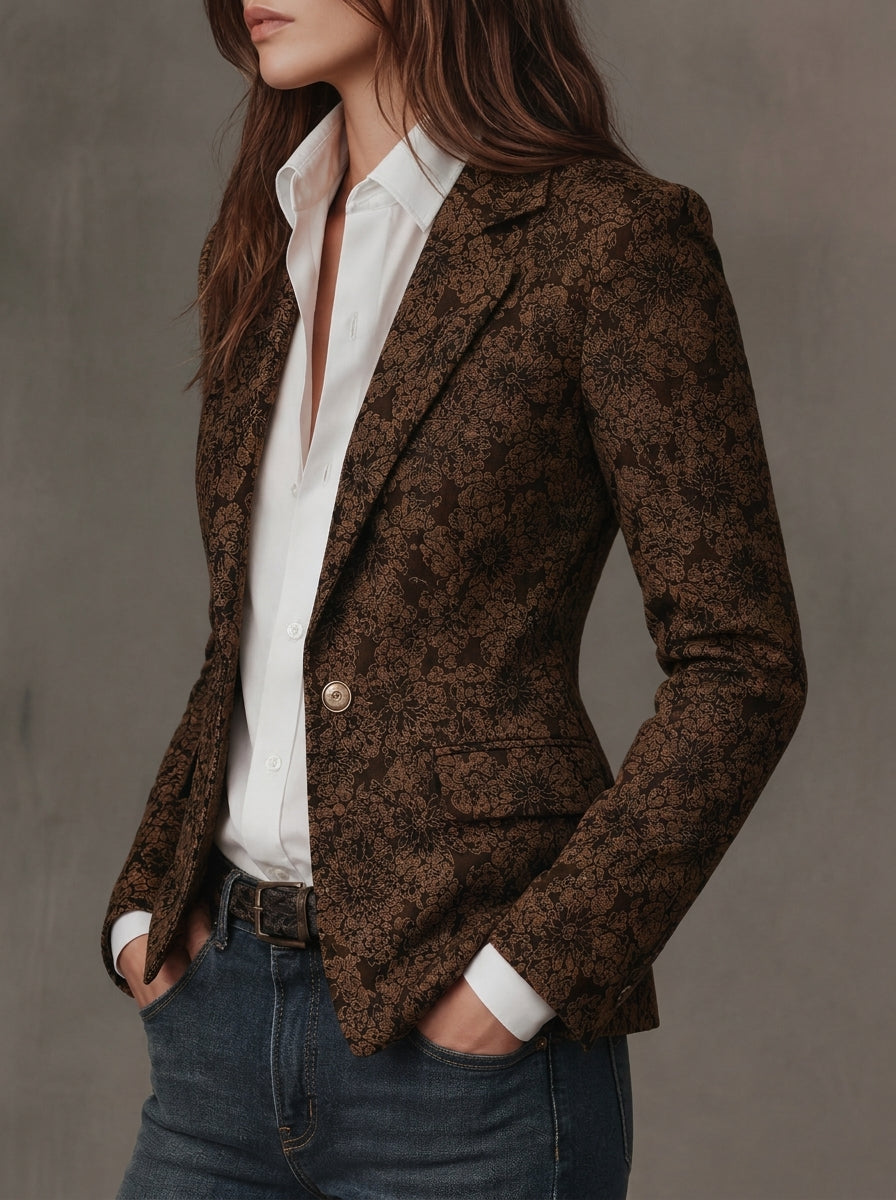 Antonia - Blazer en Jacquard avec Imprimé Paisley