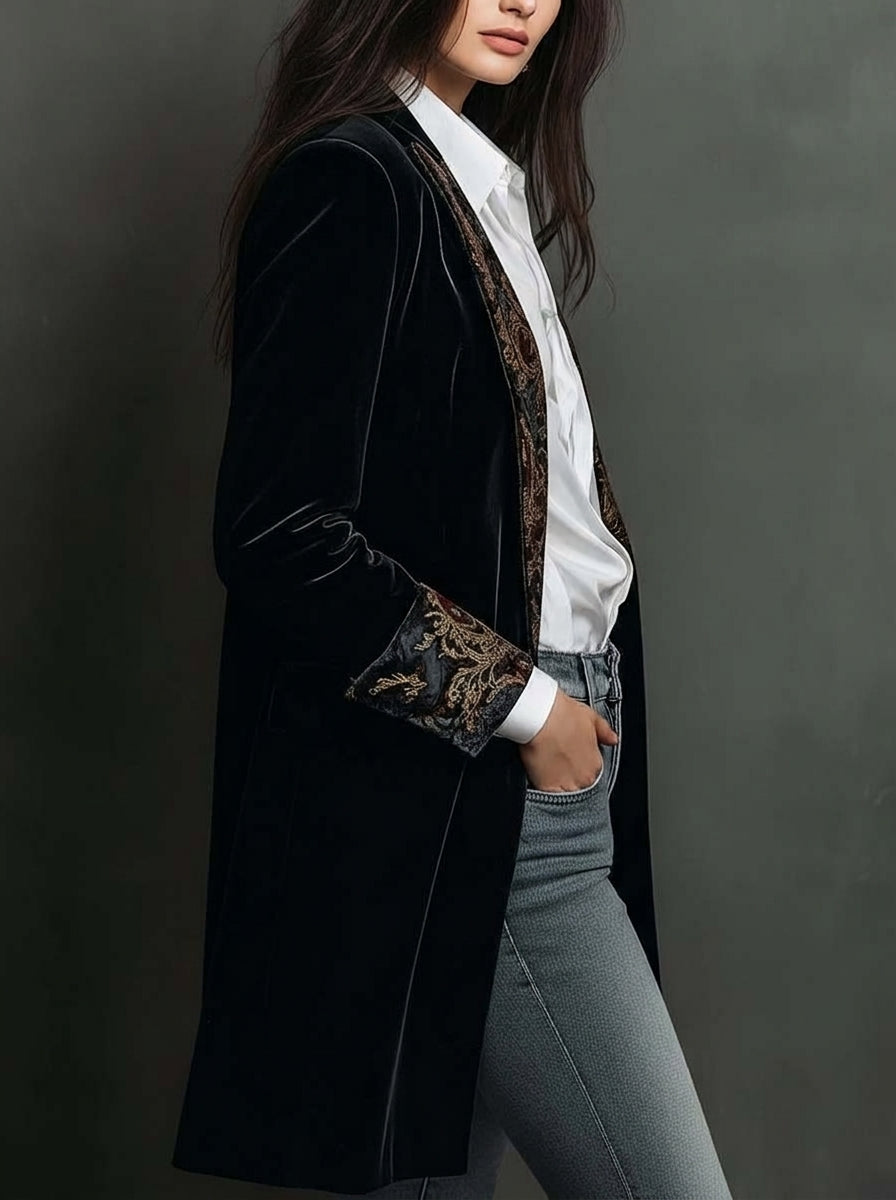 Marta - Blazer Ajusté avec Imprimé Baroque