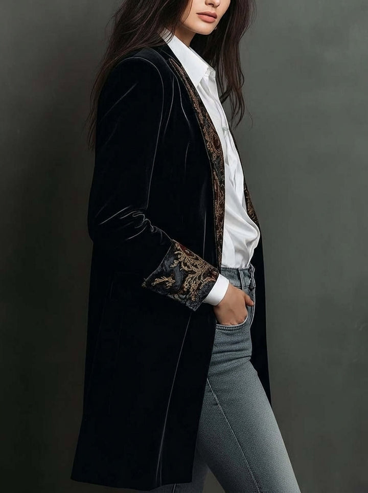 Marta - Blazer Ajusté avec Imprimé Baroque