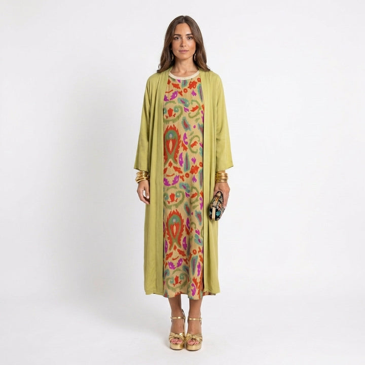 Martha | Robe fluide avec châle