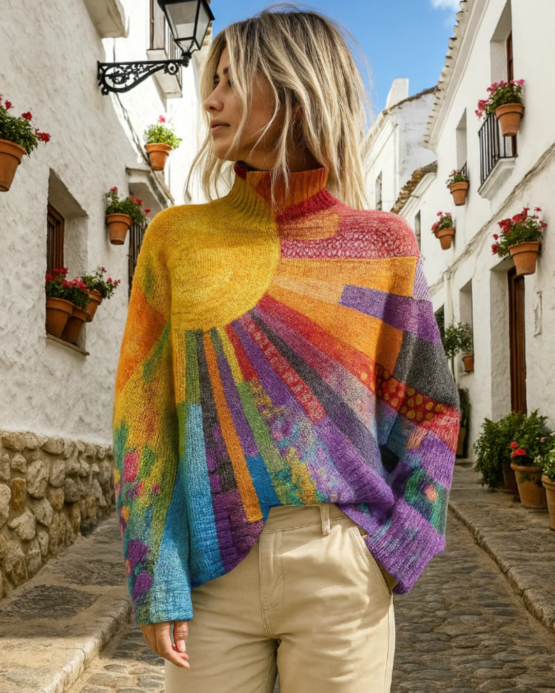 Noa™ | Pull Col Roulé Chaleureux et Coloré