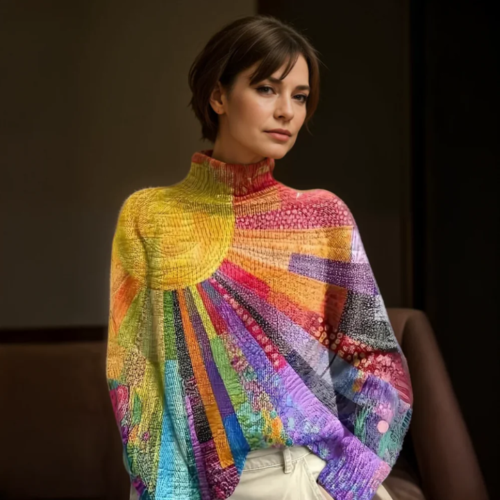 Noa™ | Pull Col Roulé Chaleureux et Coloré