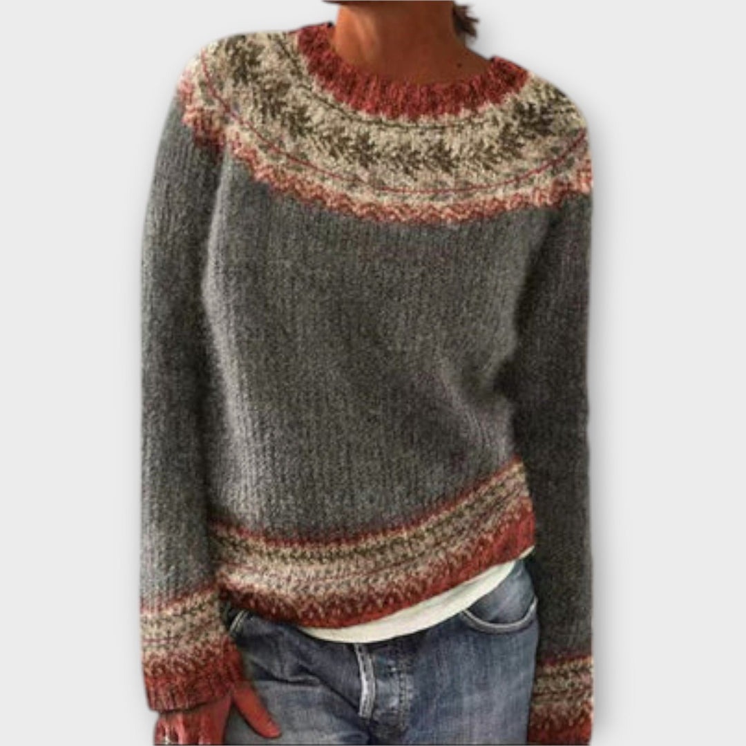 Pull vintage tissé pour femmes