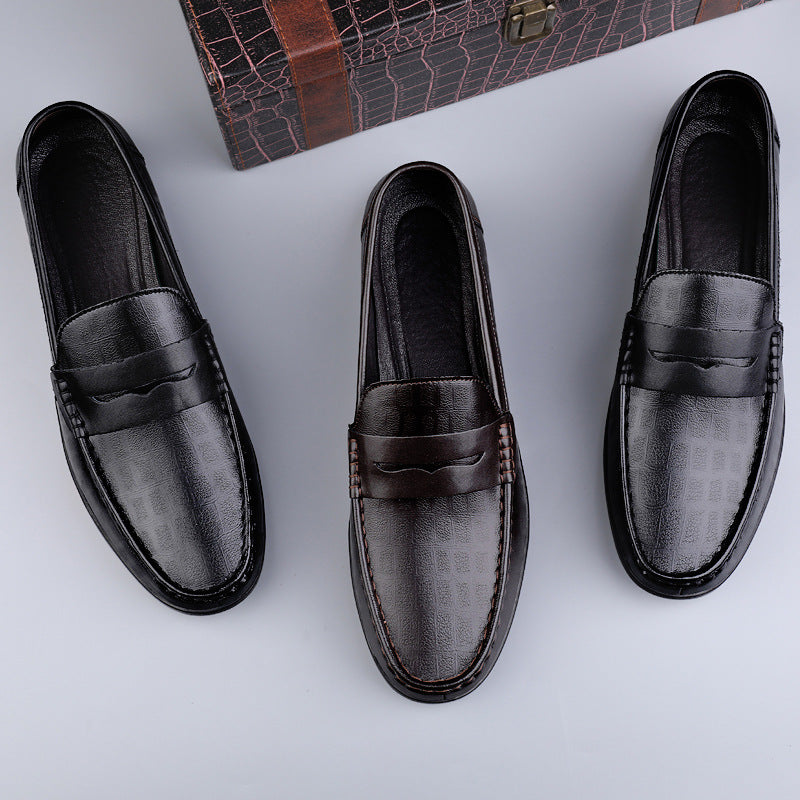 Chaussures pour hommes James en cuir véritable avec un savoir-faire de haute qualité
