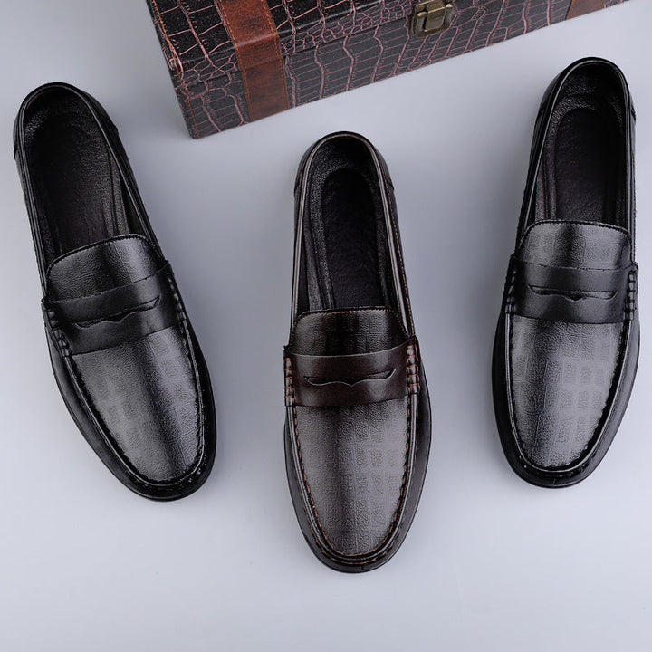 Chaussures pour hommes James en cuir véritable avec un savoir-faire de haute qualité